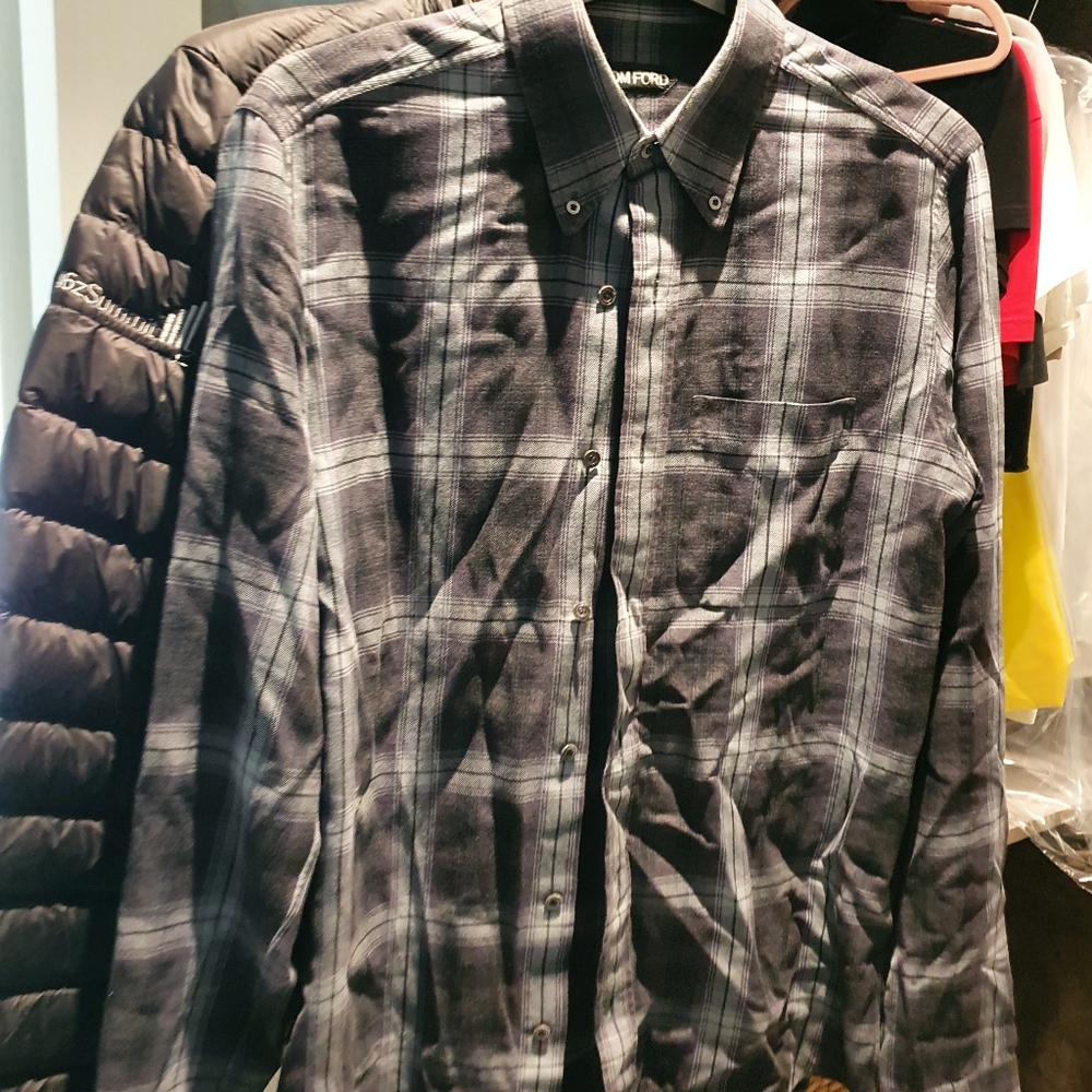 Tom Ford plaid collar shirt